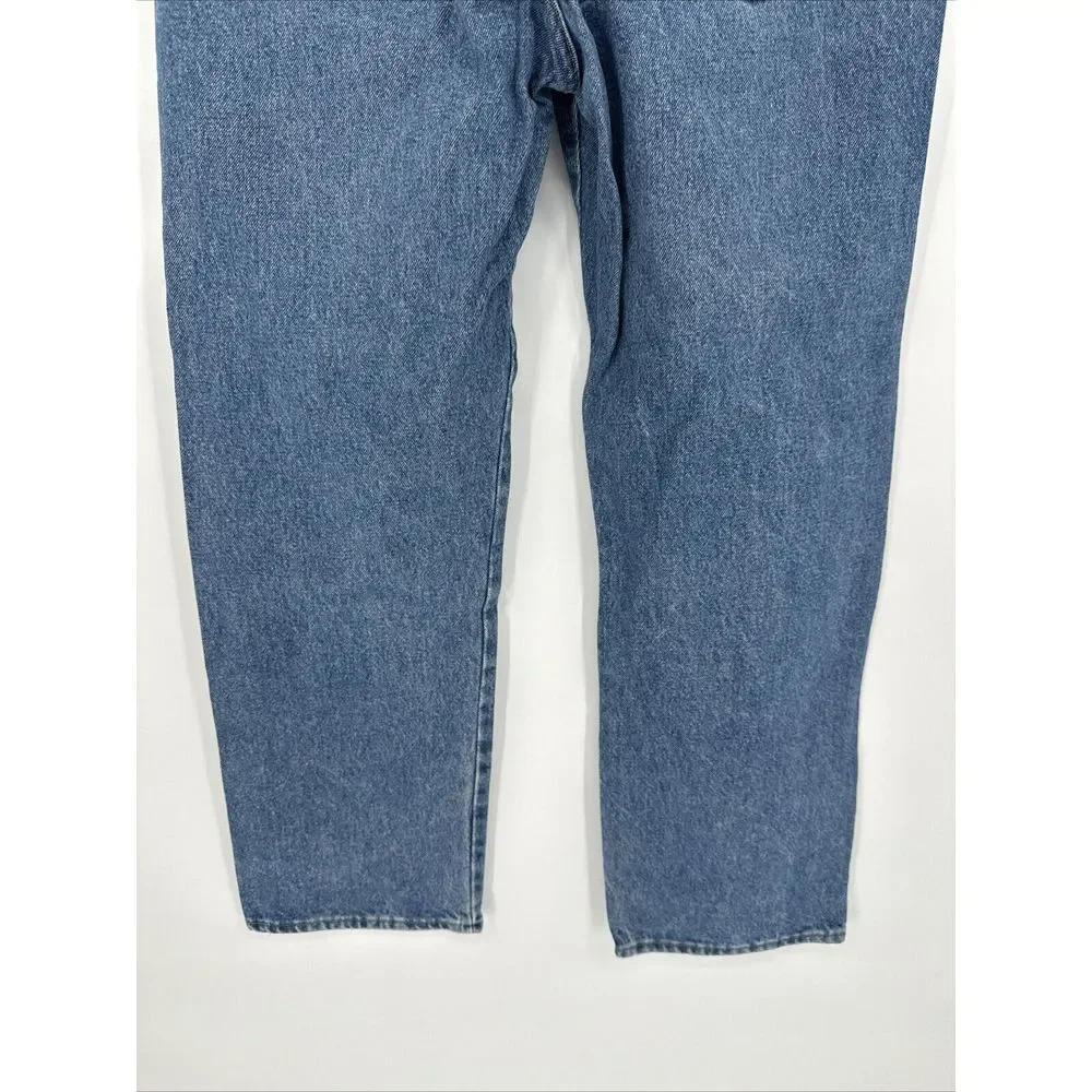 Wrangler 96501DS Denim Jeans Men 36x29 Regular Fit Denim‎ Light Blue Faded